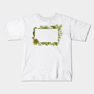 watercolor foliage frame Kids T-Shirt